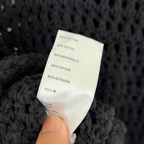 Free People Beach Dune Fauxchet Sweater Crochet Tank black M - Picture 7 of 7